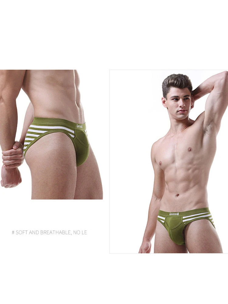 3 Pack Men's Mid-Rise Cotton Striped Briefs(4 Pack Mens Mid Rise Cotton Striped Briefs) 5 3 Pack Men's Mid-Rise Cotton Striped Briefs(4 Pack Mens Mid Rise Cotton Striped Briefs) - Image 5