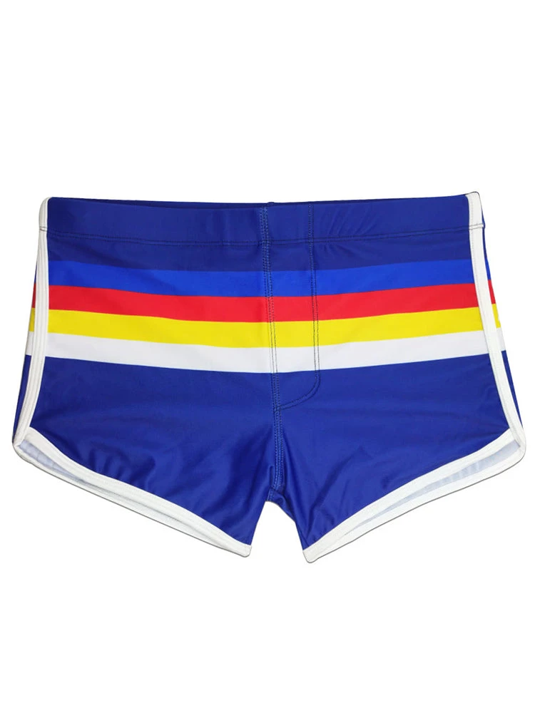 Men's Rainbow Striped Swimming Trunks(Mens Rainbow Striped Swimming Trunks) 11 Men's Rainbow Striped Swimming Trunks(Mens Rainbow Striped Swimming Trunks) - Image 11