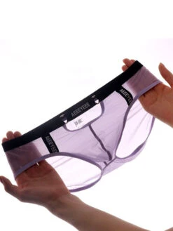 Men's Low Waist Narrow Waist Ice Silk Breathable Convex Pocket Briefs(Mens Low Waist Narrow Waist Ice Silk Breathable Convex Pocket Briefs)