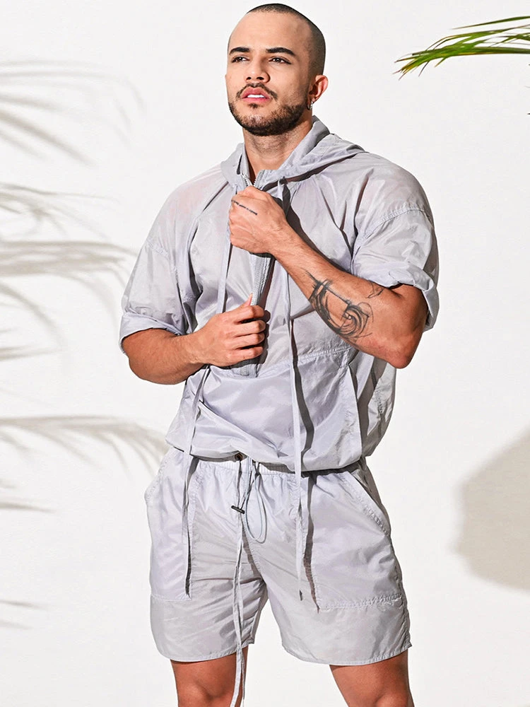 Men’s Half Sleeve Hooded Activewear Tops(Men S Half Sleeve Hooded Activewear Tops) 6 Men’s Half Sleeve Hooded Activewear Tops(Men S Half Sleeve Hooded Activewear Tops) - Image 6