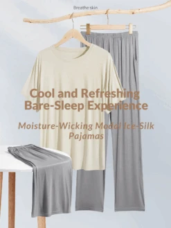 Men's Summer Modal Ice Silk Home Wear Pajama Set(Mens Summer Modal Ice Silk Home Wear Pajama Set) -Mr Saker 1 b3af8068 53ba 4a1a 9a6c 769313fd25ba