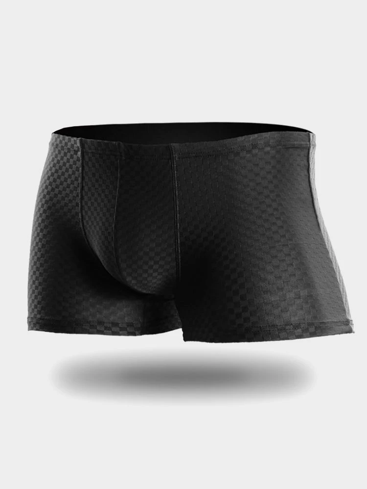 2 Pack Breathable Grid Ice Silk Men's Underwear(2 Pack Breathable Grid Ice Silk Mens Underwear) 15 2 Pack Breathable Grid Ice Silk Men's Underwear(2 Pack Breathable Grid Ice Silk Mens Underwear) - Image 15