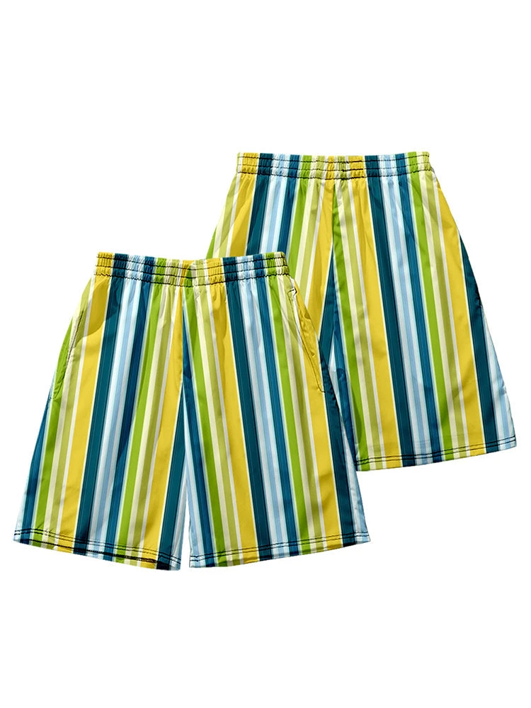 Men's Multicolor Stripe Leisure Swim Shorts(Mens Multicolor Stripe Leisure Swim Shorts) 13 Men's Multicolor Stripe Leisure Swim Shorts(Mens Multicolor Stripe Leisure Swim Shorts) - Image 13