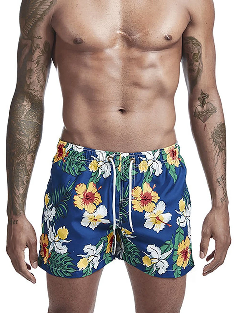 Mens Tropical Print Drawstring Quick Dry Board Shorts(Mens Tropical Print Drawstring Quick Dry Board Shorts) 14 Mens Tropical Print Drawstring Quick Dry Board Shorts(Mens Tropical Print Drawstring Quick Dry Board Shorts) - Image 14
