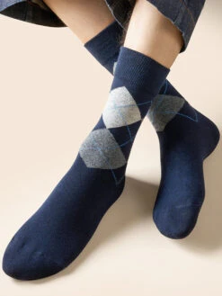 5 Pack Men's Simple Textured Crew Socks(5 Pack Mens Simple Textured Crew Socks) -Mr Saker 1e8826aa1e7f36108410853581cc1d67