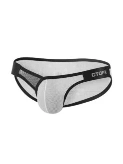 2 Pack Men's U-Pouch Sheer Mesh Briefs(2 Pack Mens U Pouch Sheer Mesh Briefs)