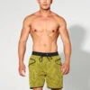 Men's Lightweight Moisture-Wicking Checkered Board Shorts(Mens Lightweight Moisture Wicking Checkered Board Shorts)