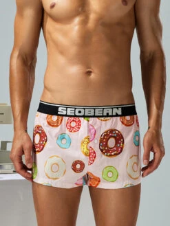 Men's Breathable Loose Fit Homewear Lounge Boxer(Mens Breathable Loose Fit Homewear Lounge Boxer)