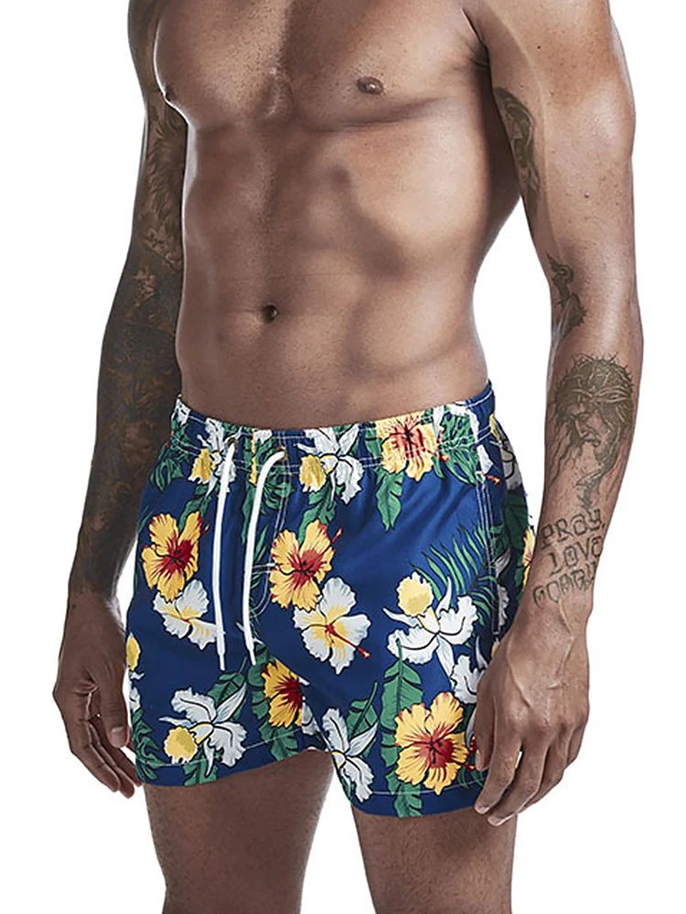 Mens Tropical Print Drawstring Quick Dry Board Shorts(Mens Tropical Print Drawstring Quick Dry Board Shorts) 15 Mens Tropical Print Drawstring Quick Dry Board Shorts(Mens Tropical Print Drawstring Quick Dry Board Shorts) - Image 15