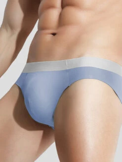 Men's Seamless Spliced Color Pouch Briefs(Mens Seamless Spliced Color Pouch Briefs)