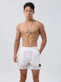 Men's Mesh-Lined Double-Layer Sports Fitness Breathable Sweat-Wicking Quick-Dry Shorts(Mens Mesh Lined Double Layer Sports Fitness Breathable Sweat Wicking Quick Dry Shorts)