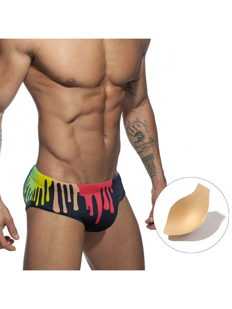 Graffiti Cushioned Men's Swimsuit Briefs(Graffiti Cushioned Mens Swimsuit Briefs) 6 Graffiti Cushioned Men's Swimsuit Briefs(Graffiti Cushioned Mens Swimsuit Briefs) - Image 6