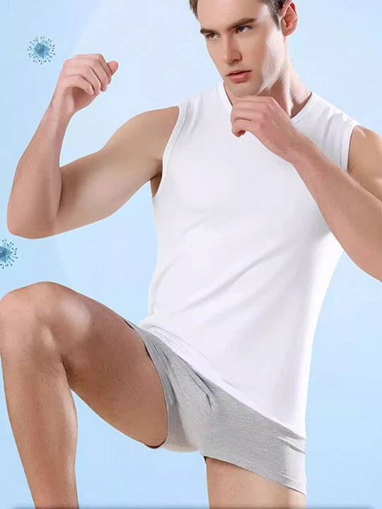 Men's Vests Undershirts With Ultimate Soft Short Sleeve Vests(Mens Vests Undershirts With Ultimate Soft Short Sleeve Underwear Vests) 4 Men's Vests Undershirts With Ultimate Soft Short Sleeve Vests(Mens Vests Undershirts With Ultimate Soft Short Sleeve Underwear Vests) - Image 4