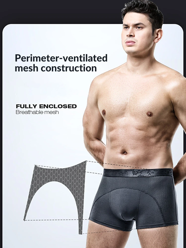 3 Pack Men's Ice Silk Sports Breathable Boxer Briefs(3 Pack Mens Ice Silk Sports Breathable Boxer Briefs) 10 3 Pack Men's Ice Silk Sports Breathable Boxer Briefs(3 Pack Mens Ice Silk Sports Breathable Boxer Briefs) - Image 10