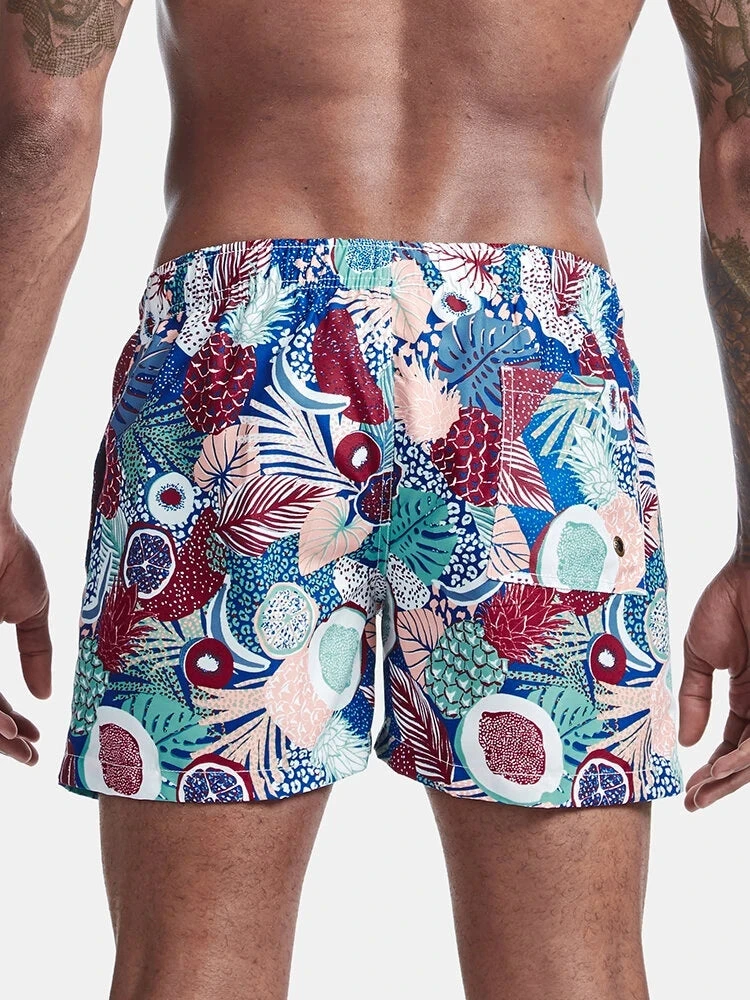 Mens Tropical Print Drawstring Quick Dry Board Shorts(Mens Tropical Print Drawstring Quick Dry Board Shorts) 11 Mens Tropical Print Drawstring Quick Dry Board Shorts(Mens Tropical Print Drawstring Quick Dry Board Shorts) - Image 11