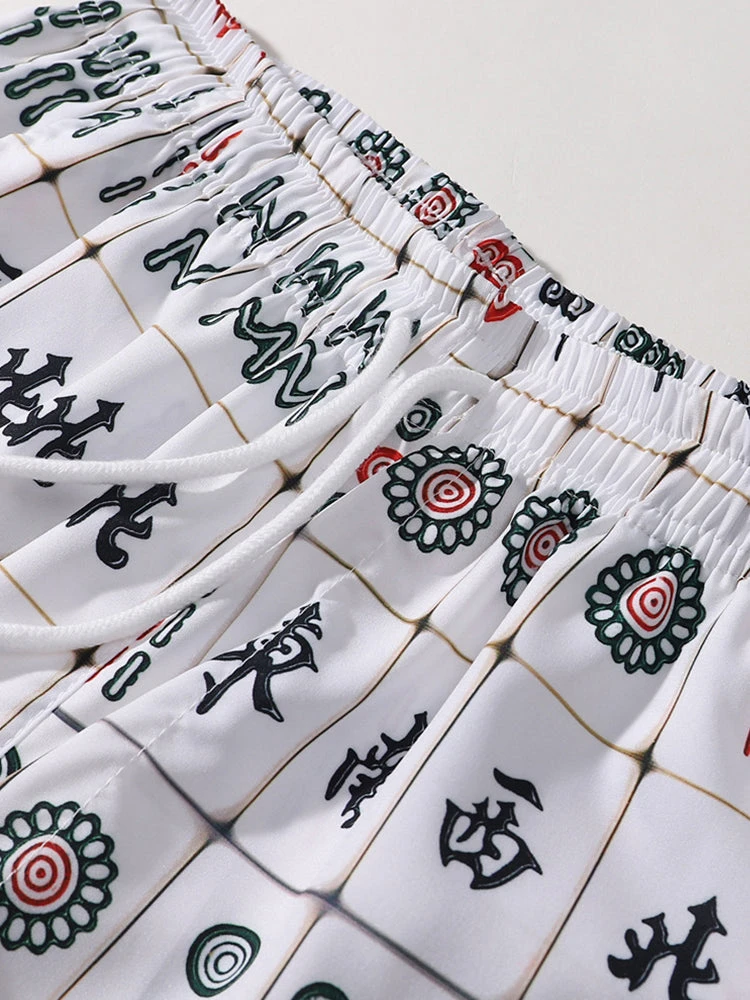 Men's Holiday Printing Elastic Waist Loose Beach Shorts(Mens Holiday Printing Elastic Waist Loose Beach Shorts) 2 Men's Holiday Printing Elastic Waist Loose Beach Shorts(Mens Holiday Printing Elastic Waist Loose Beach Shorts) - Image 2