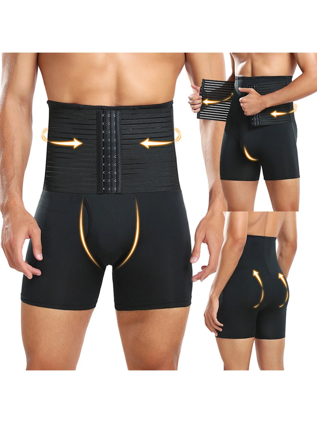 Men's Tummy Control Boxer Briefs With Open Fly(Mens Tummy Control Boxer Briefs With Open Fly) 2 Men's Tummy Control Boxer Briefs With Open Fly(Mens Tummy Control Boxer Briefs With Open Fly) - Image 2