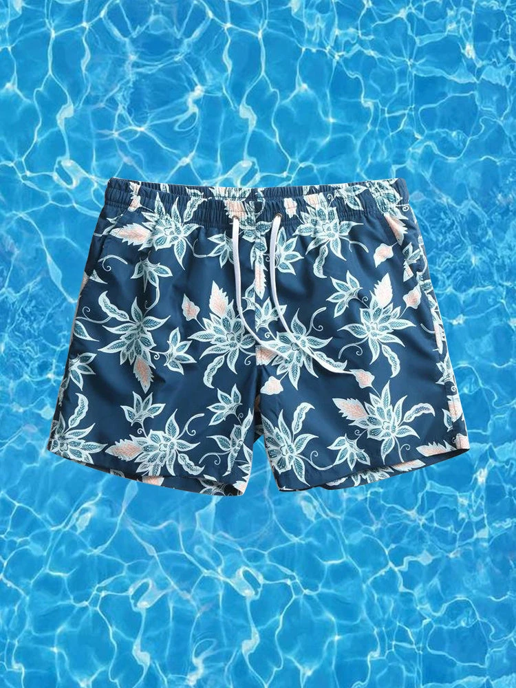 Mens Quick Drying Floral Printed Beach Board Shorts(Mens Quick Drying Floral Printed Beach Board Shorts) 1 Mens Quick Drying Floral Printed Beach Board Shorts(Mens Quick Drying Floral Printed Beach Board Shorts)