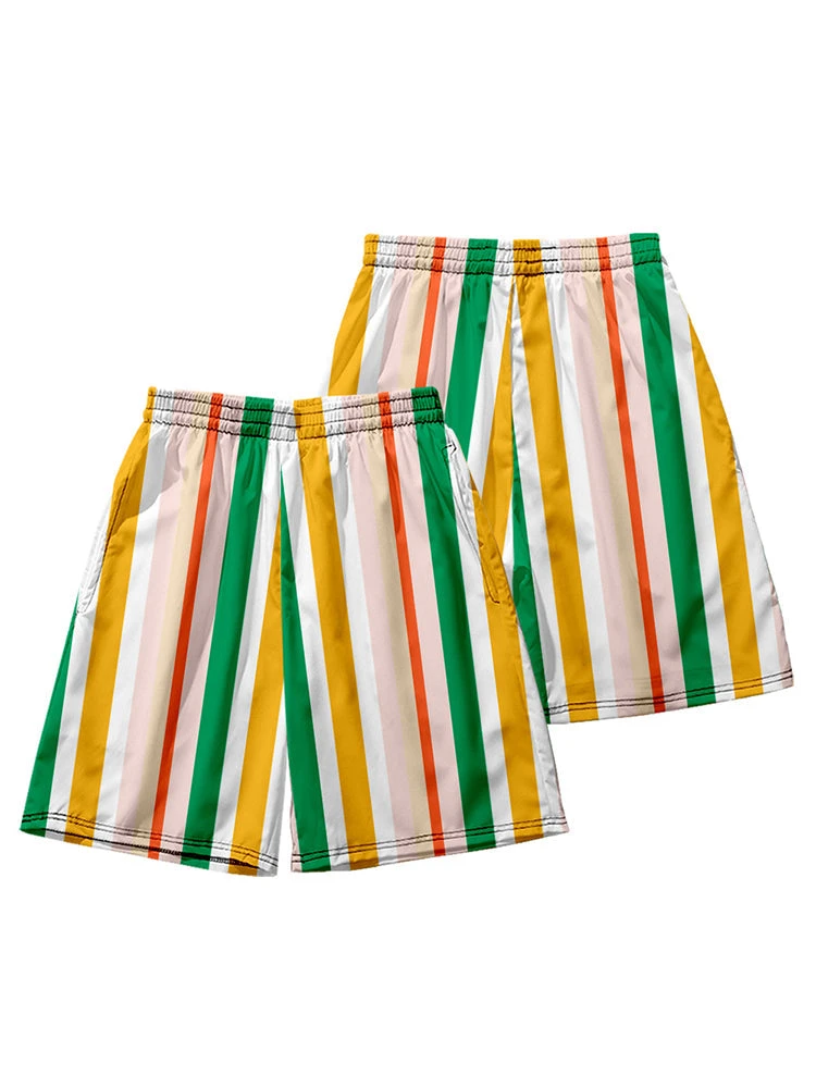Men's Multicolor Stripe Leisure Swim Shorts(Mens Multicolor Stripe Leisure Swim Shorts) 14 Men's Multicolor Stripe Leisure Swim Shorts(Mens Multicolor Stripe Leisure Swim Shorts) - Image 14