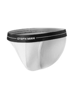 2 Pack Men’s Sexy Striped Mesh Briefs(2 Pack Men S Sexy Striped Mesh Briefs)