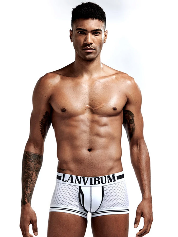 4 Pack Men's Mesh Breathable Quick-Dry Sexy Nylon Trunks(4 Pack Mens Mesh Breathable Quick Dry Sexy Nylon Trunks) 10 4 Pack Men's Mesh Breathable Quick-Dry Sexy Nylon Trunks(4 Pack Mens Mesh Breathable Quick Dry Sexy Nylon Trunks) - Image 10