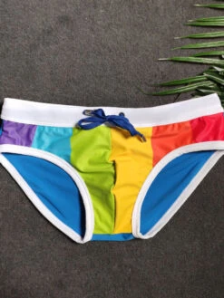 Mens Beachwear Bulge Pouch Paded Swim Briefs(Mens Beachwear Bulge Pouch Paded Swim Briefs) -Mr Saker 4157a9fef3deb726fc9f326239bd13aa