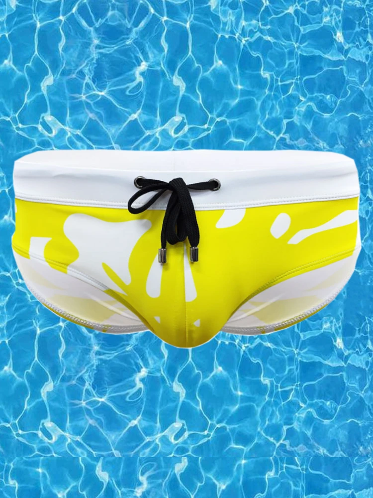 Men's ComfortFit Swim Briefs With Removable Pad(Summer Swimsuit Sexy Support Pouch Swim Briefs) 1 Men's ComfortFit Swim Briefs With Removable Pad(Summer Swimsuit Sexy Support Pouch Swim Briefs)