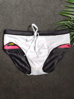 Mens Quick-drying Stripes Swim Briefs(Mens Quick Drying Stripes Swim Briefs) -Mr Saker 463ff9937b1782ea9e837018dd5ae559