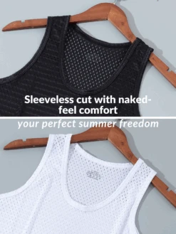 Men's Mesh Ice Silk Sleeveless Tank Top(Summer Cool Down Mens Tanks Shorts Set) -Mr Saker 4 06220b24 6fbf 4c88 8346 f3d2b8cfeffd