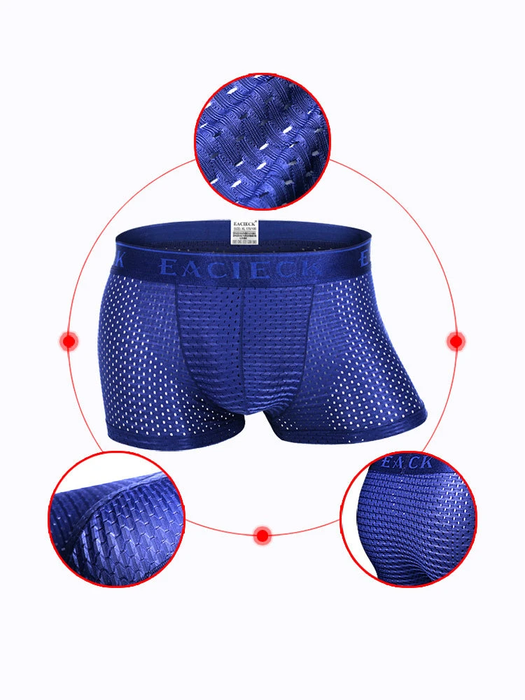 Men's Mesh Thin Ice Silk High-Stretch Comfy Waistband Trunks(Mens 3pcs Mesh Thin Ice Silk Underwear Mrsaker) 10 Men's Mesh Thin Ice Silk High-Stretch Comfy Waistband Trunks(Mens 3pcs Mesh Thin Ice Silk Underwear Mrsaker) - Image 10
