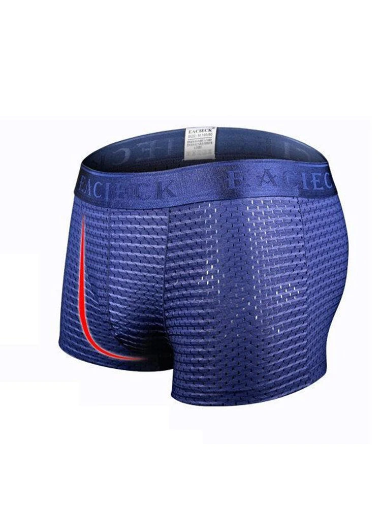 Men's Mesh Thin Ice Silk High-Stretch Comfy Waistband Trunks(Mens 3pcs Mesh Thin Ice Silk Underwear Mrsaker) 1 Men's Mesh Thin Ice Silk High-Stretch Comfy Waistband Trunks(Mens 3pcs Mesh Thin Ice Silk Underwear Mrsaker)