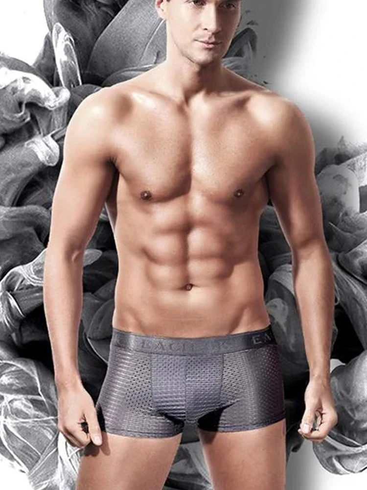 Men's Mesh Thin Ice Silk High-Stretch Comfy Waistband Trunks(Mens 3pcs Mesh Thin Ice Silk Underwear Mrsaker) 7 Men's Mesh Thin Ice Silk High-Stretch Comfy Waistband Trunks(Mens 3pcs Mesh Thin Ice Silk Underwear Mrsaker) - Image 7