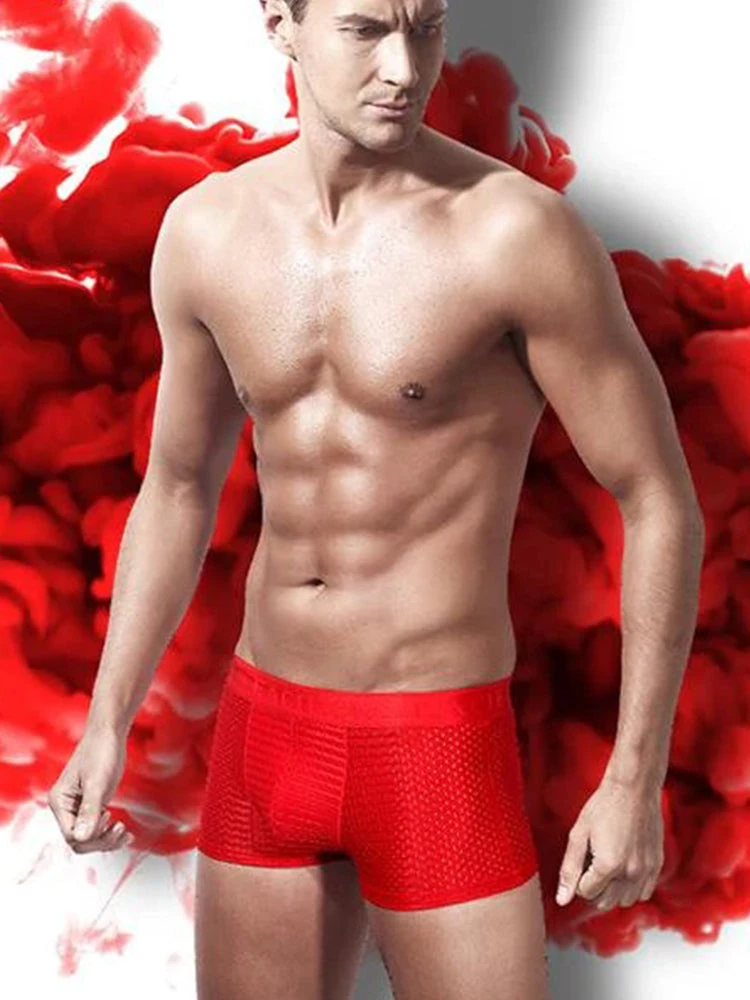 Men's Mesh Thin Ice Silk High-Stretch Comfy Waistband Trunks(Mens 3pcs Mesh Thin Ice Silk Underwear Mrsaker) 8 Men's Mesh Thin Ice Silk High-Stretch Comfy Waistband Trunks(Mens 3pcs Mesh Thin Ice Silk Underwear Mrsaker) - Image 8