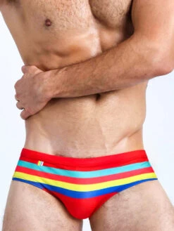 Mens Quick-drying Stripes Swim Briefs(Mens Quick Drying Stripes Swim Briefs) -Mr Saker 4c136ed93079e0166d8e64c8c5b2e6b4