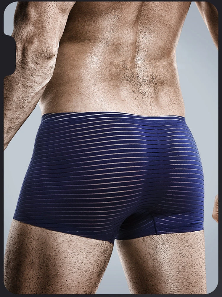 2 Pack Silk Striped Men's Super Thin Underwear(2 Pack Silk Striped Mens Super Thin Underwear) 4 2 Pack Silk Striped Men's Super Thin Underwear(2 Pack Silk Striped Mens Super Thin Underwear) - Image 4