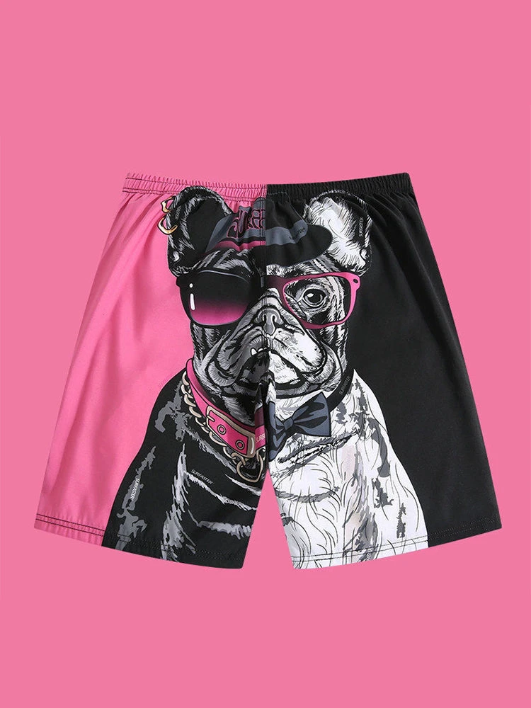 Men Animal Print Drawstring Waist Swim Trunks(Men Animal Print Drawstring Waist Swim Trunks) 3 Men Animal Print Drawstring Waist Swim Trunks(Men Animal Print Drawstring Waist Swim Trunks) - Image 3