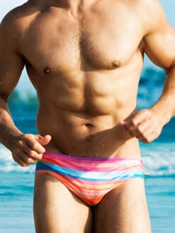 Mens Swimwear Printed Summer Swim Briefs(Mens Swimwear Printed Summer Swim Briefs) -Mr Saker 5580b8059394836a2efb21609f12ce7c