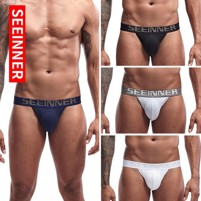 Cotton Sexy Low-waist Thongs Men's Underwear(Cotton Sexy Low Waist Thongs Mens Underwear) 3 Cotton Sexy Low-waist Thongs Men's Underwear(Cotton Sexy Low Waist Thongs Mens Underwear) - Image 3