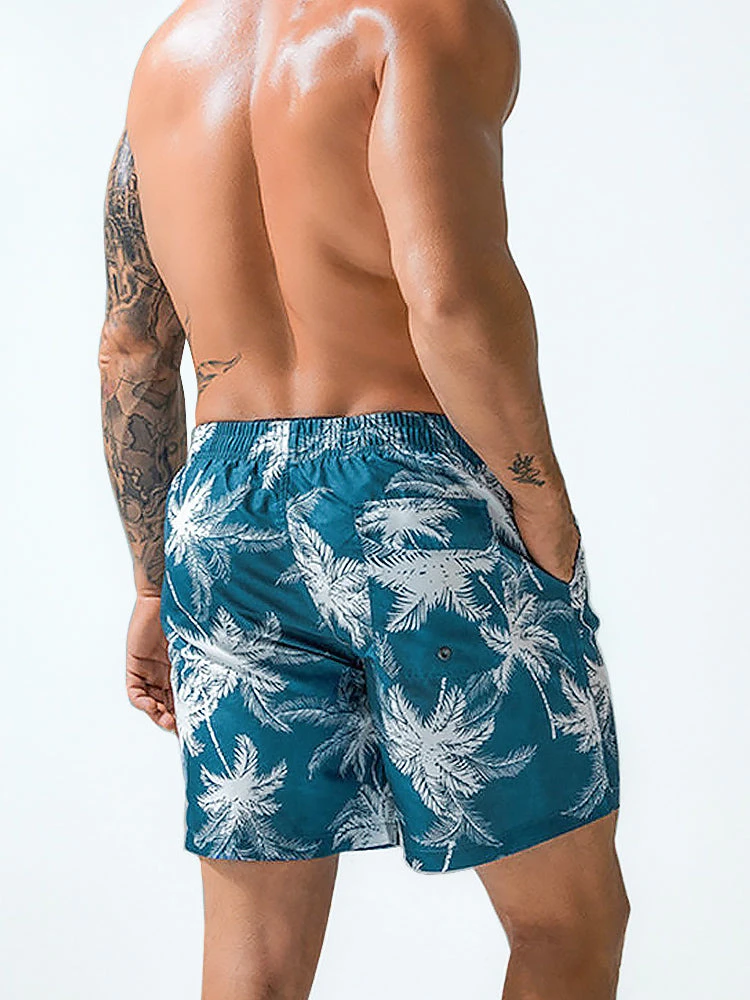 Mens Quick Drying Floral Printed Beach Board Shorts(Mens Quick Drying Floral Printed Beach Board Shorts) 5 Mens Quick Drying Floral Printed Beach Board Shorts(Mens Quick Drying Floral Printed Beach Board Shorts) - Image 5