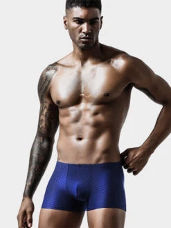 2 Pack Breathable Grid Ice Silk Men's Underwear(2 Pack Breathable Grid Ice Silk Mens Underwear)