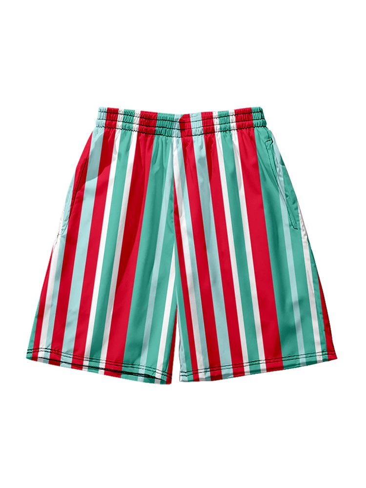 Men's Multicolor Stripe Leisure Swim Shorts(Mens Multicolor Stripe Leisure Swim Shorts) 9 Men's Multicolor Stripe Leisure Swim Shorts(Mens Multicolor Stripe Leisure Swim Shorts) - Image 9