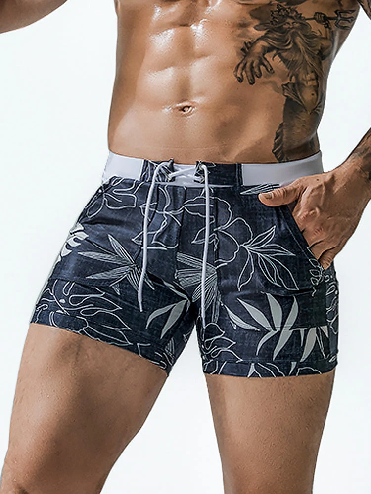 Men Sexy Floral Print Swim Trunks(Men Sexy Floral Print Swim Trunks) 4 Men Sexy Floral Print Swim Trunks(Men Sexy Floral Print Swim Trunks) - Image 4