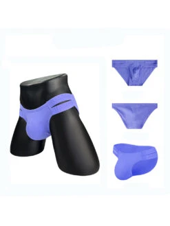 Pure Cotton Dual Waistband Sexy Sporty U-Pouch Men's Bikini(Pure Cotton Dual Waistband Sexy Sporty U Pouch Mens Bikini)