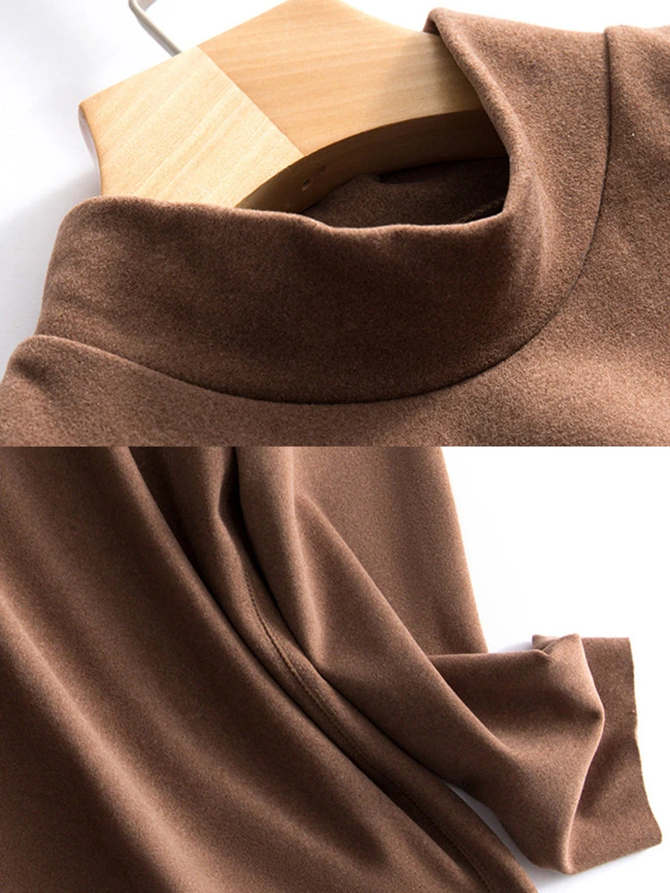 Mid-neck Men's Fleece Warm Bottoming Top T-shirt(Mid Neck Mens Fleece Warm Bottoming Top T Shirt) 16 Mid-neck Men's Fleece Warm Bottoming Top T-shirt(Mid Neck Mens Fleece Warm Bottoming Top T Shirt) - Image 16