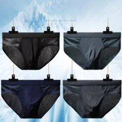 Men's Ultra-Thin Mesh Breathable Briefs - Seamless & Lightweight(Mens Mesh Breathable Ice Silk Briefs)