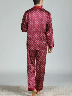 Men's Print Sleepwear Silk Satin Pajamas Set(Mens Print Sleepwear Silk Satin Pajamas Set) 27 Men's Print Sleepwear Silk Satin Pajamas Set(Mens Print Sleepwear Silk Satin Pajamas Set) -Mr Saker 61c84a26ea26d64049dc188952f2a9d7