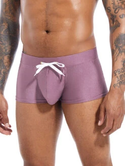 Men’s U Convex Pouch Swim Trunks With Drawstring(Men S U Convex Pouch Swim Trunks With Drawstring)