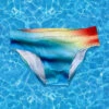 Men's Gradient Swim Briefs Sexy Bikini(Mens Gradient Swim Briefs Sexy Bikini)