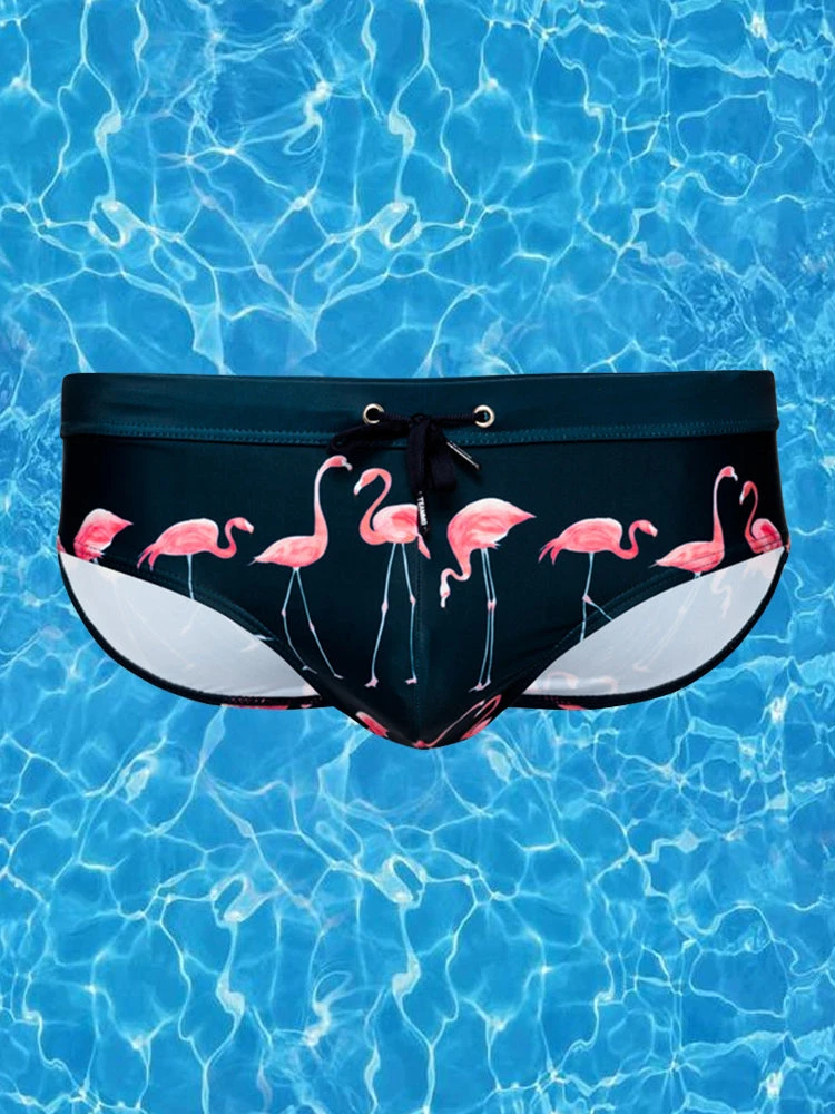 Men's Printed Low Rise Swim Briefs(Mens Printed Low Rise Swim Briefs) 1 Men's Printed Low Rise Swim Briefs(Mens Printed Low Rise Swim Briefs)