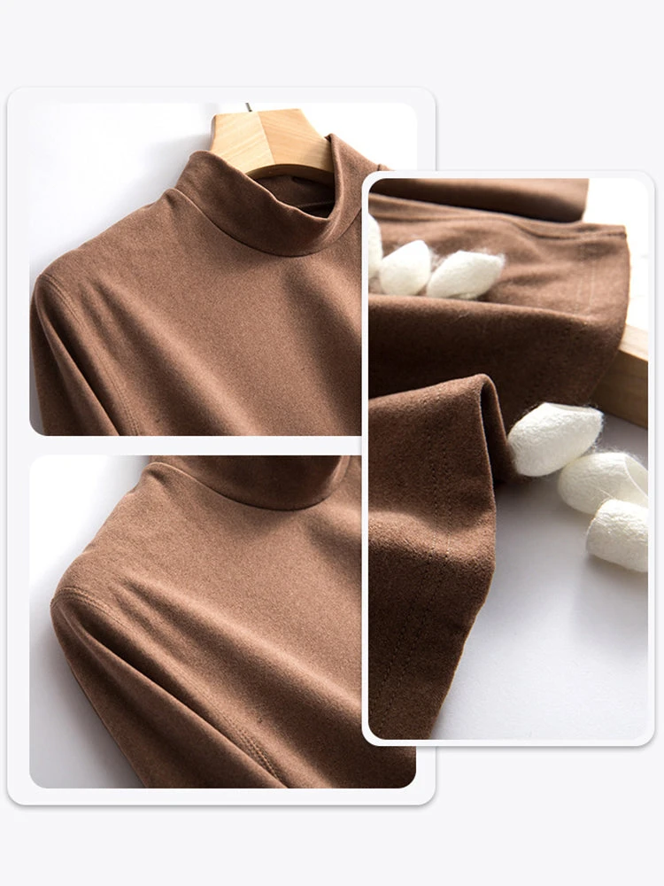 Mid-neck Men's Fleece Warm Bottoming Top T-shirt(Mid Neck Mens Fleece Warm Bottoming Top T Shirt) 13 Mid-neck Men's Fleece Warm Bottoming Top T-shirt(Mid Neck Mens Fleece Warm Bottoming Top T Shirt) - Image 13